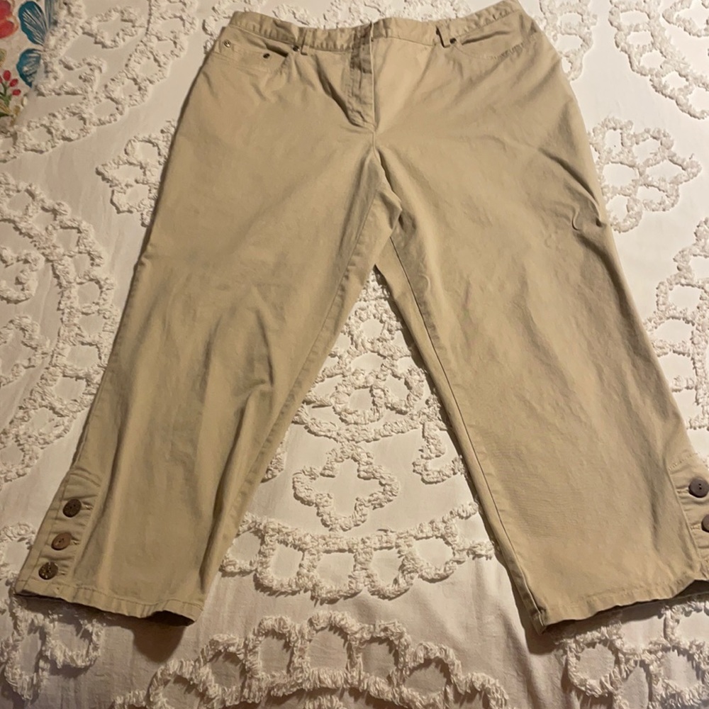 Khaki ankle pants